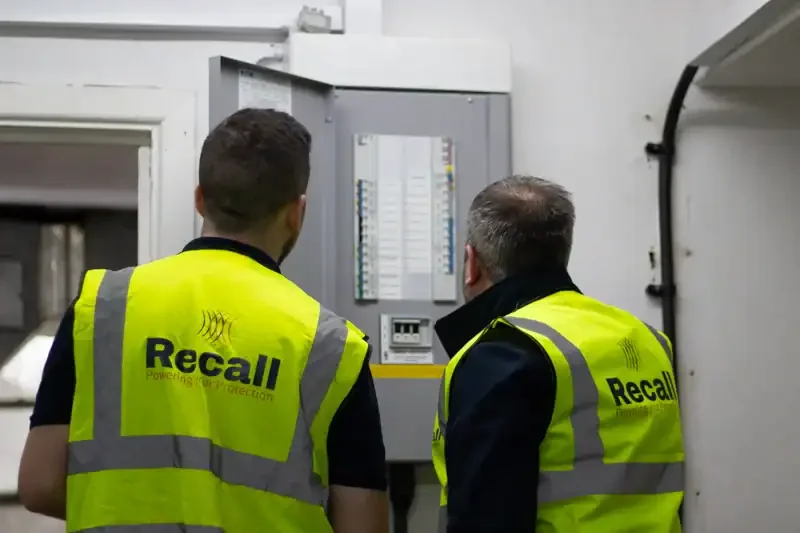Recall SW team of fire safety engineers posing in uniform at company premises