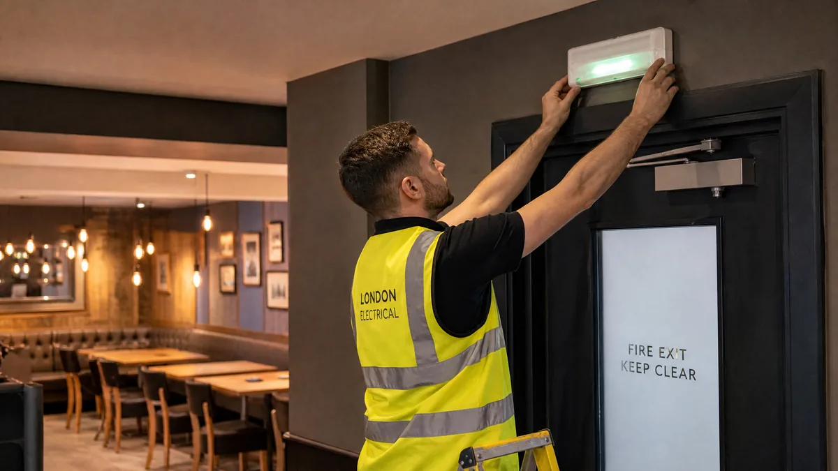 Emergency lighting installation at a restaurant in Cornwall by Recall SW
